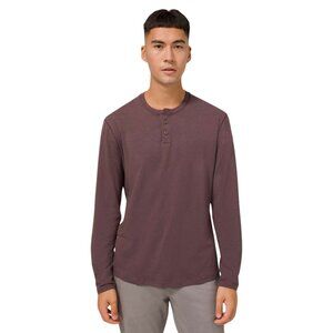 Men's Lululemon 5 Year Basic Long Sleeve Henley Purple Taupe